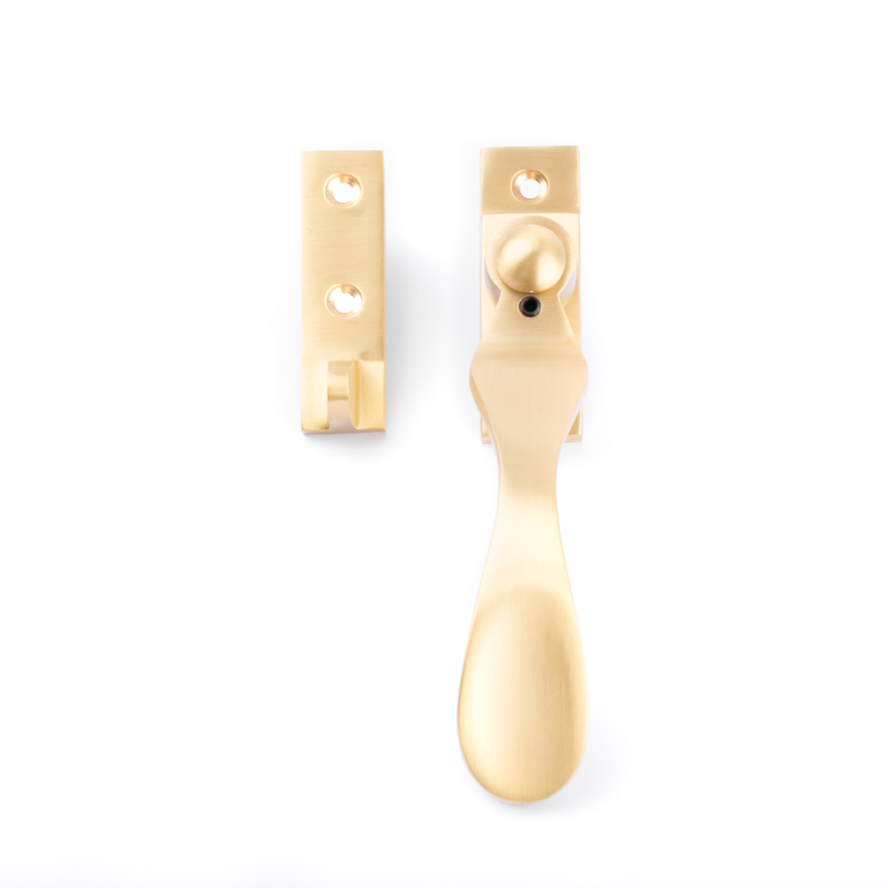 Heritage Brass Spoon Casement Fastener (Weather Stripped) - Satin Brass